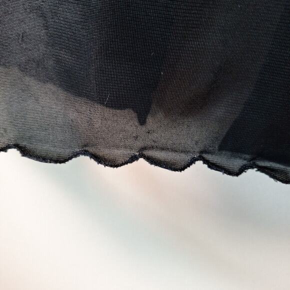 Vintage 60s Bradley Black Nylon Front Slit Lace Half Slip Skirt Women Size Small - Picture 10 of 10
